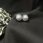 sterling-silver-sunflower-diamond-petal-pearl-stud